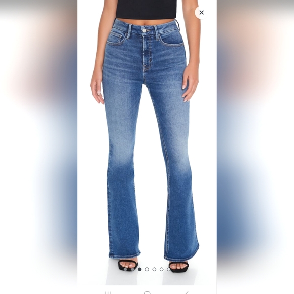 WT Forever 21 High Rise Flare Jeans Size 27 Medium Wash - Picture 1 of 6
